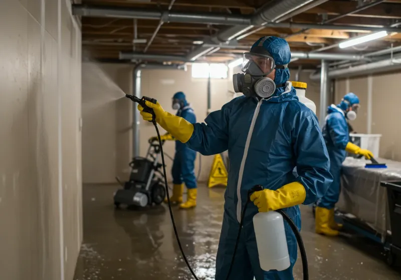 Basement Sanitization and Antimicrobial Treatment process in Trussville, AL