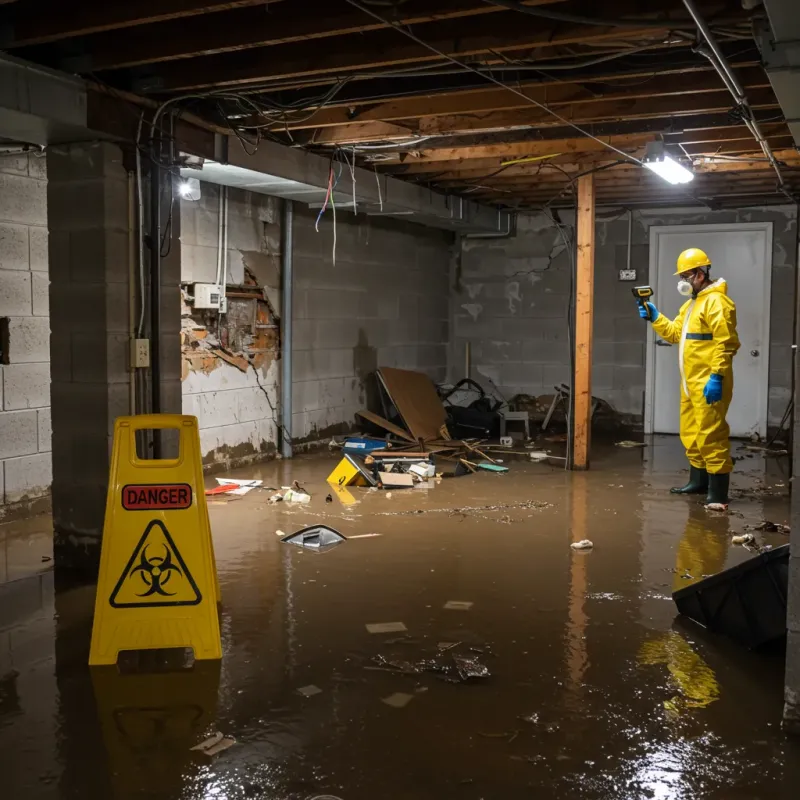 Flooded Basement Electrical Hazard in Trussville, AL Property